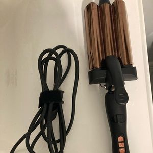 FoxyBae 1” Rose Gold Wavy Baby Triple Waver - 3 Barrel Beach Waver